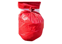 red trash bags