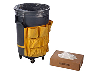 33 Gallon 13 Micron Clear HDPE Liners, 33 x 40"-0