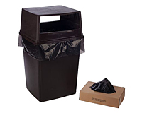 56 Gallon Glutton 0.98 Mil Black LLDPE Liners, 23" x 20" x 47"-0