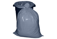 10 Piece PE SIDE PLEATS BAG 90µ Garbage Bags Rubbish Bags Bin Liners 1cpm